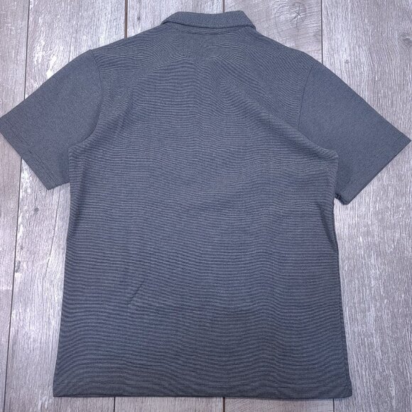 Zeus Mens Performance Polo Shirt Size XL Gray Short Sleeve 1/4 Zip Pique Golf - Picture 2 of 6